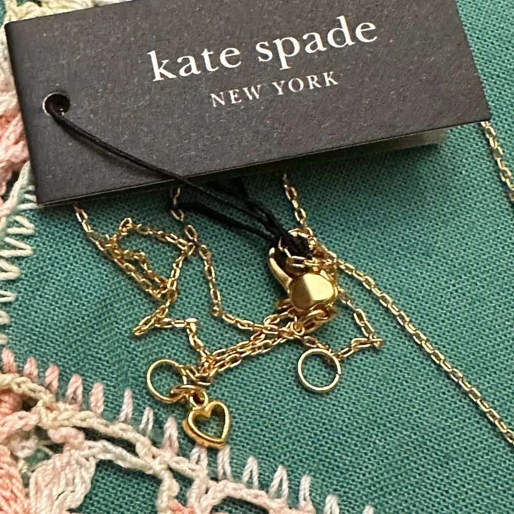 Kate Spade So‎ Spade Mini Pink Spade Necklace NEW